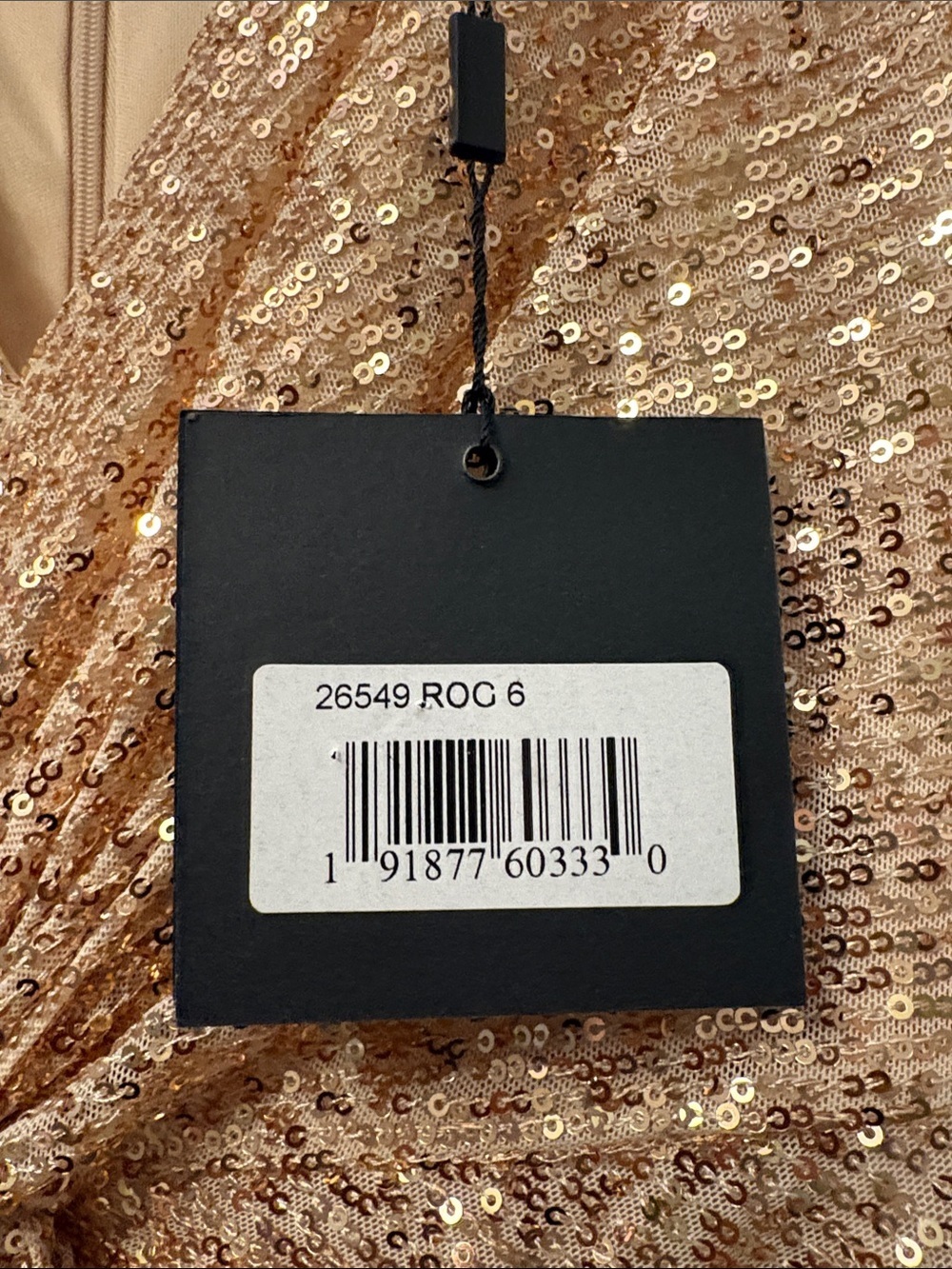 Mac Douggal 26549 Rose Sequined High Low Front Twist MIDI Size 6 NWT - Picture 10 of 10